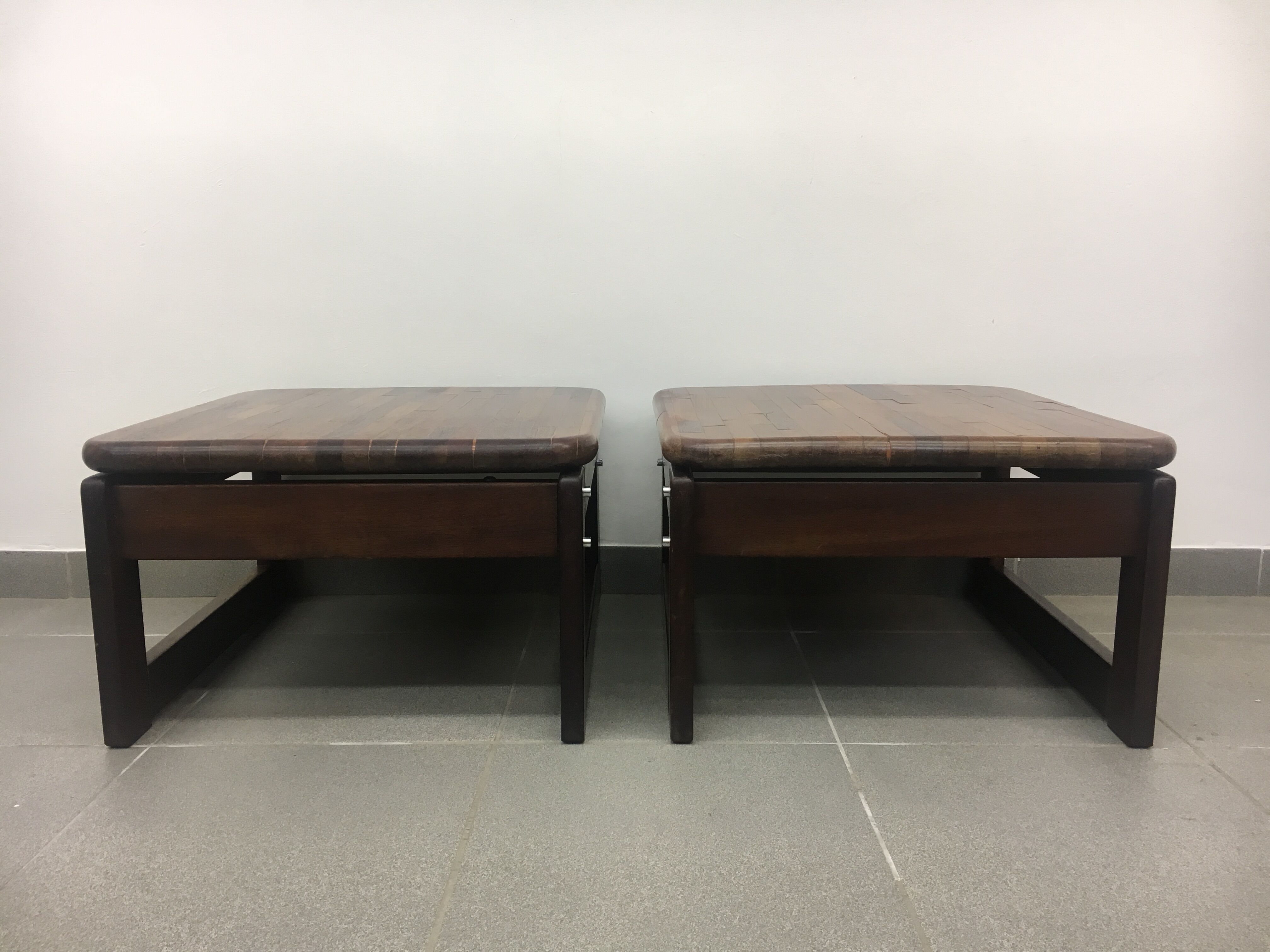 Set of 2 Percival Lafel Mid-century Brazilian side tables, 1970's