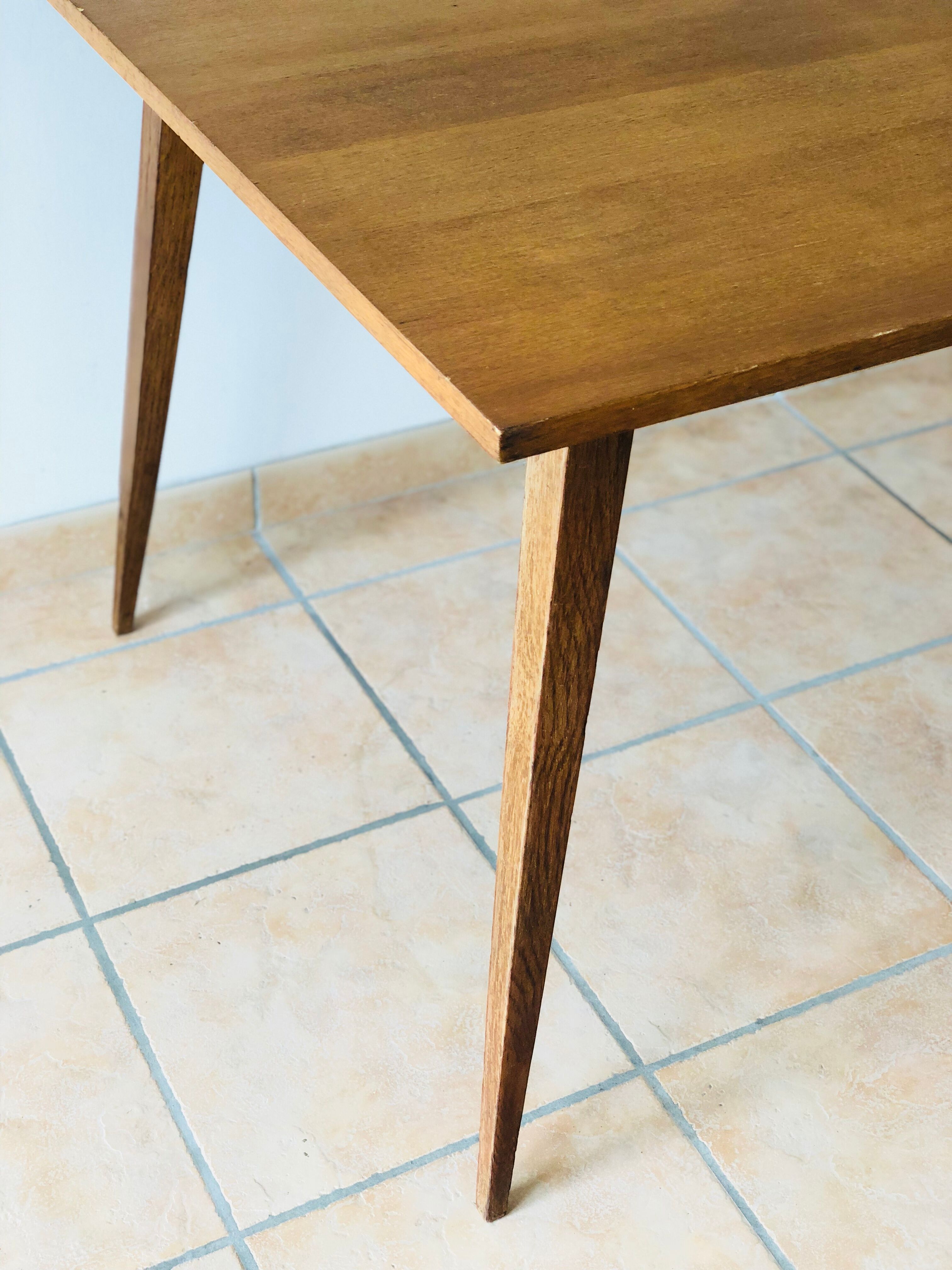Oak table feet compass with extensions