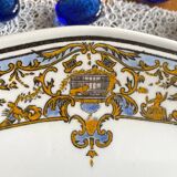 Plat à tarte ancien en faïence de gien
