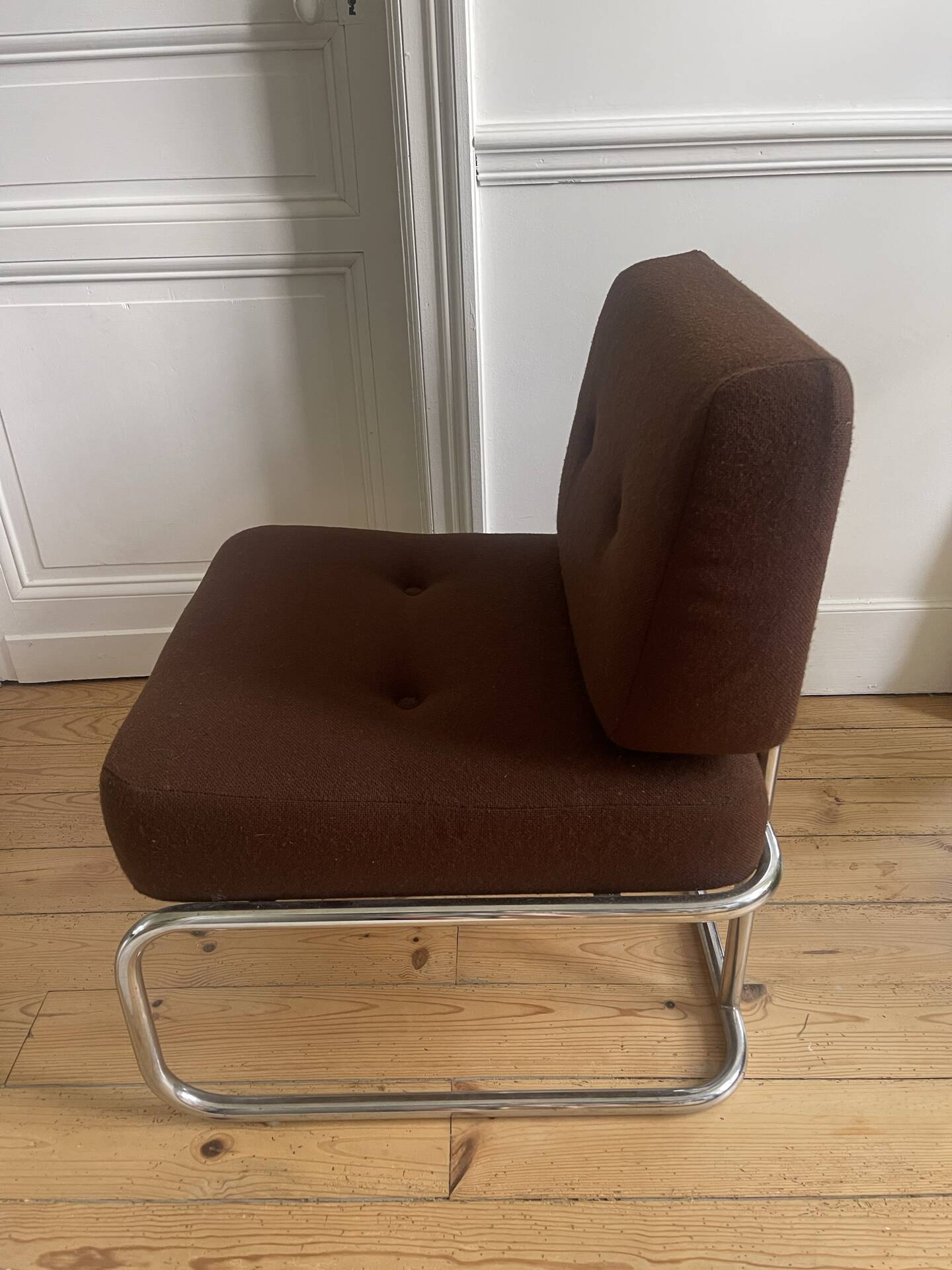 Chauffeuse vintage marron années 70