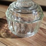 Pale green tinted glass bonbonnière – Delicate vintage shade