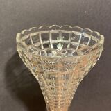 Cone vase, cut crystal bouquet (most certainly baccarat, saint louis ...)
