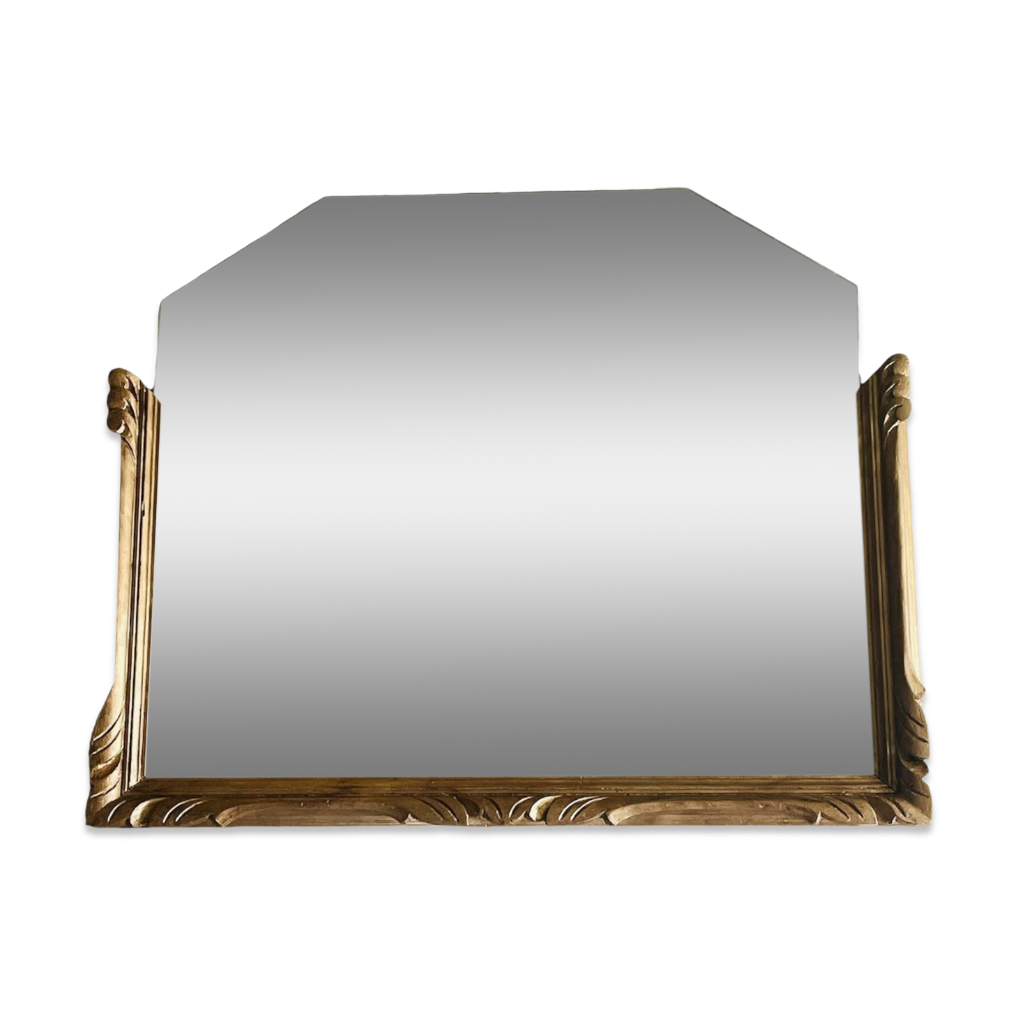 Miroir Art déco en bois doré 74x61