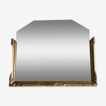 Miroir Art déco en bois doré 74x61