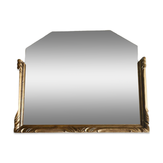 Art Deco mirror in gilded wood 74x61