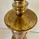 Vintage lamp Roche Bobois brass / wood veneer