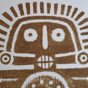 Original Pre-Columbian print, 1960s