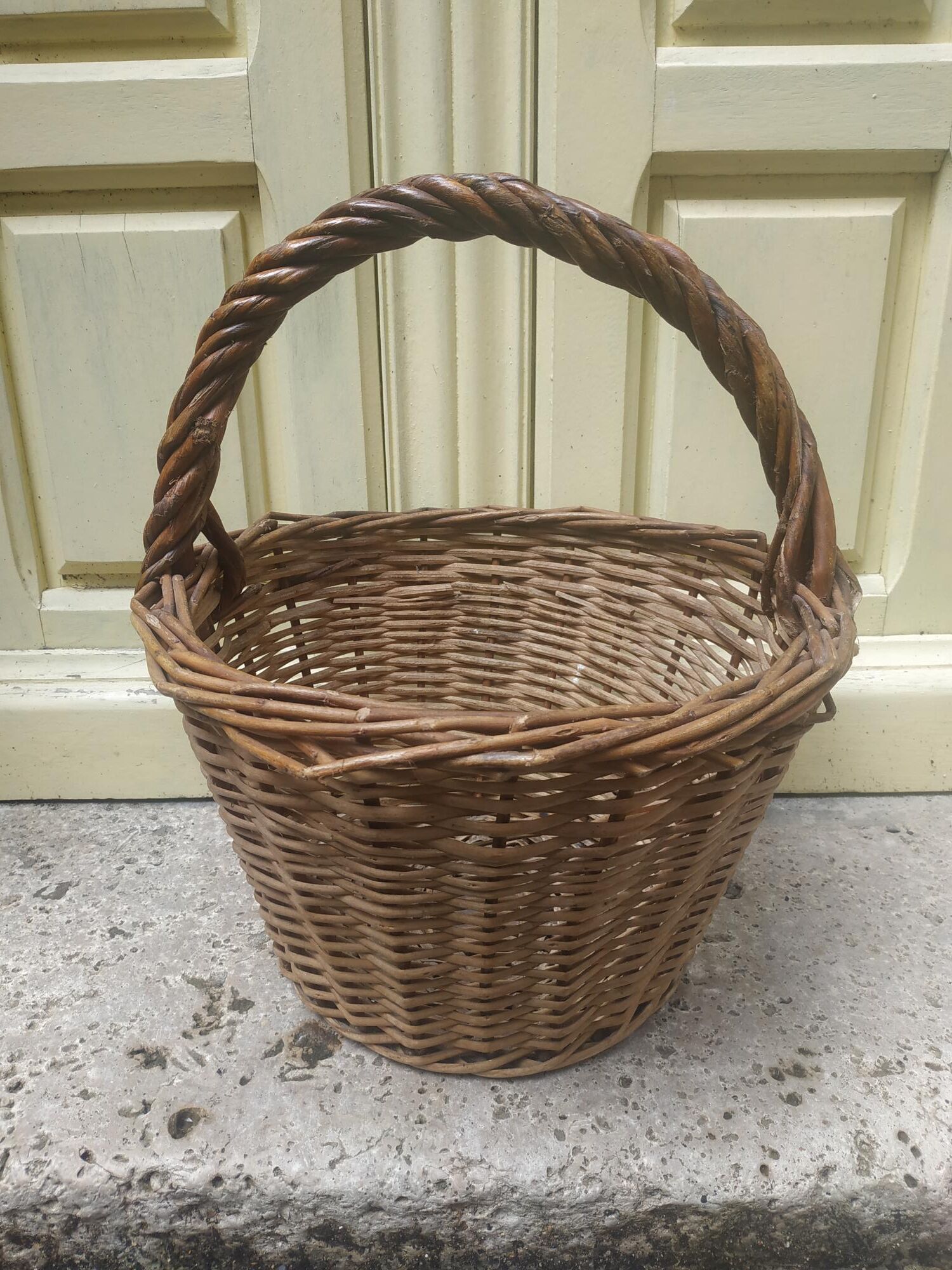 Handmade antique wicker basket