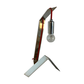 Fleux red and metal design lamp