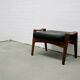 Vintage teak & leather stool arne wahl iversen