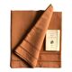 Antique linen and cotton towel dyed terracotta