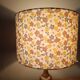 Vintage lamp | retro floral charm & turned solid wood base