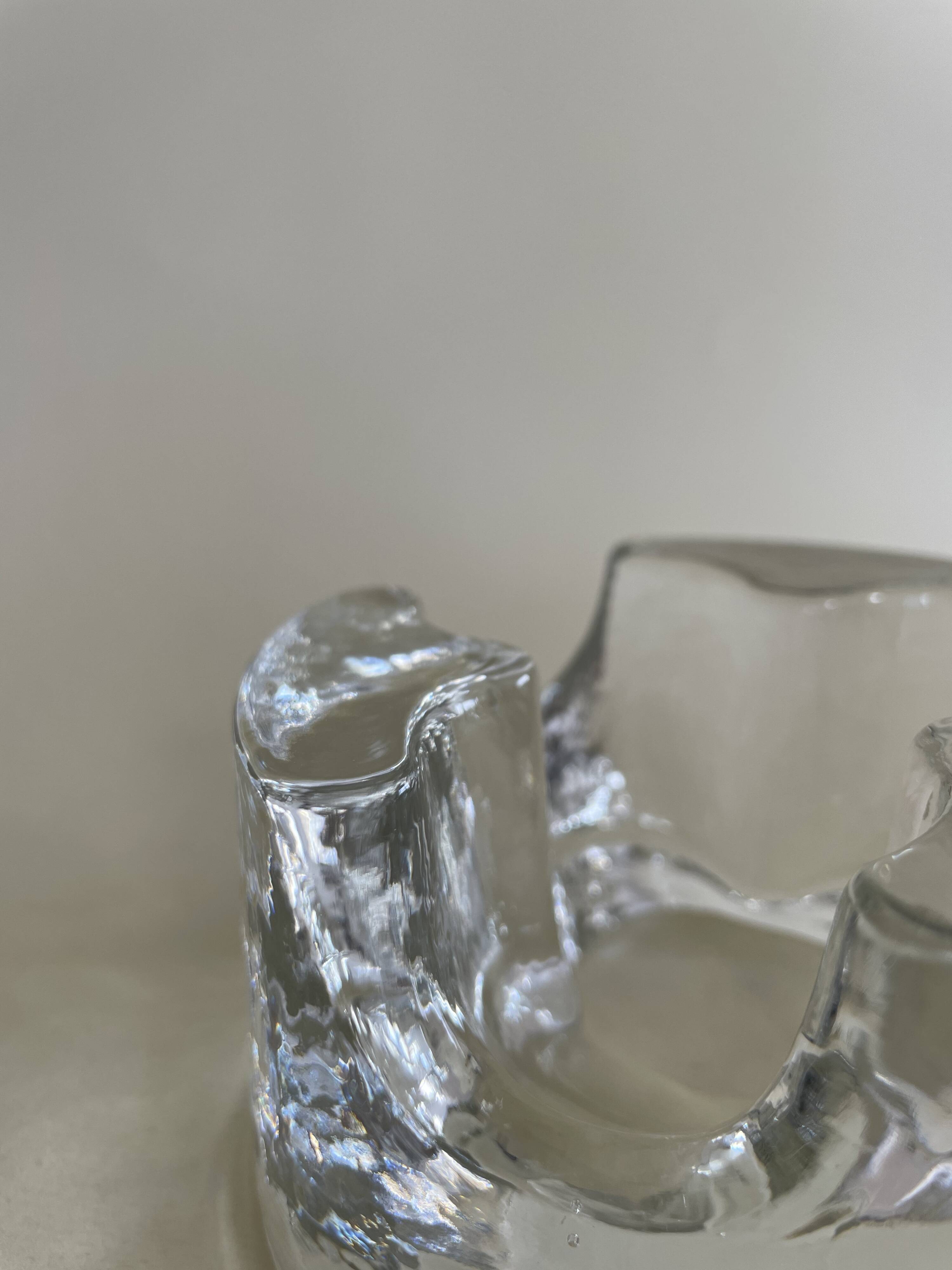 Brutalist Glass Candle Holder