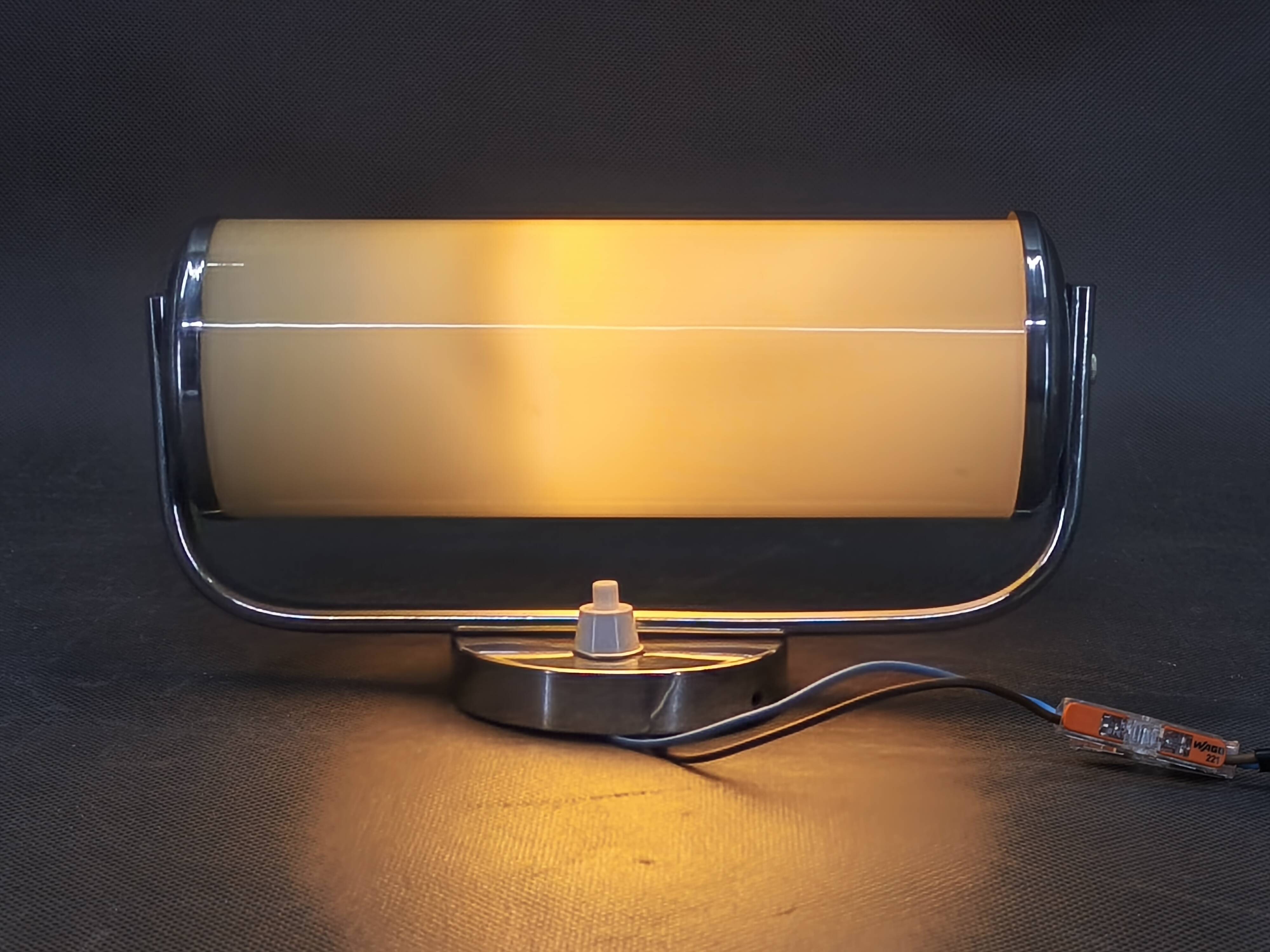 Czech Art Deco Opaline Glass Wall Light, 1930s
