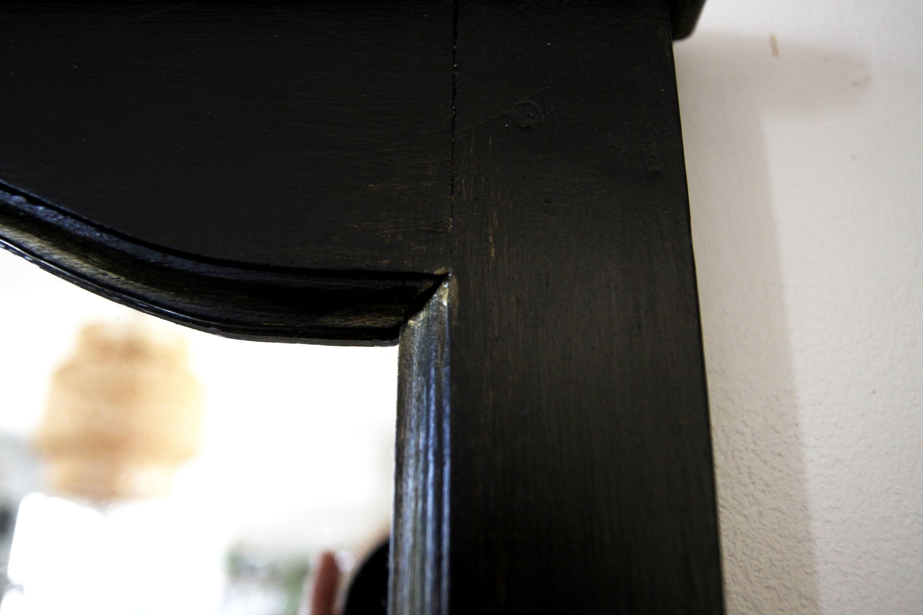 Old-air patinated black mirror 54x38cm