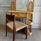 Bamboo and rattan vanity / dressing table with drawer and mirror, 1970s mid-century modern