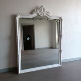 Antique mirror with pediment 158x118 cm