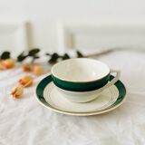 Service à café en porcelaine opaque Digoin Sarreguemines modèle Lumière