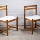 6X Chaise de salle à manger scandinave en chêne massif, années 1960