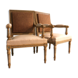 Pair of chairs to queen Louis XVI style