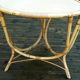 Details on vintage bamboo coffee table 1950s