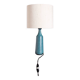 Danish truncated conical table lamp in matte blue sandstone by Gunnar Nylund for Nymolle 1960.