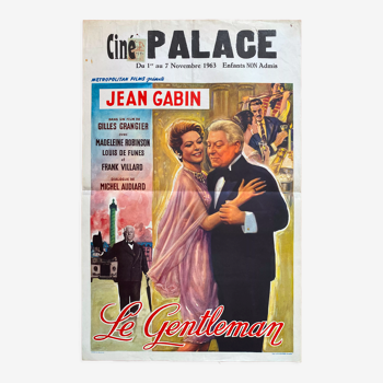 Affiche cinéma originale "Le Gentleman d'Epsom" Jean Gabin 35x55cm 1962