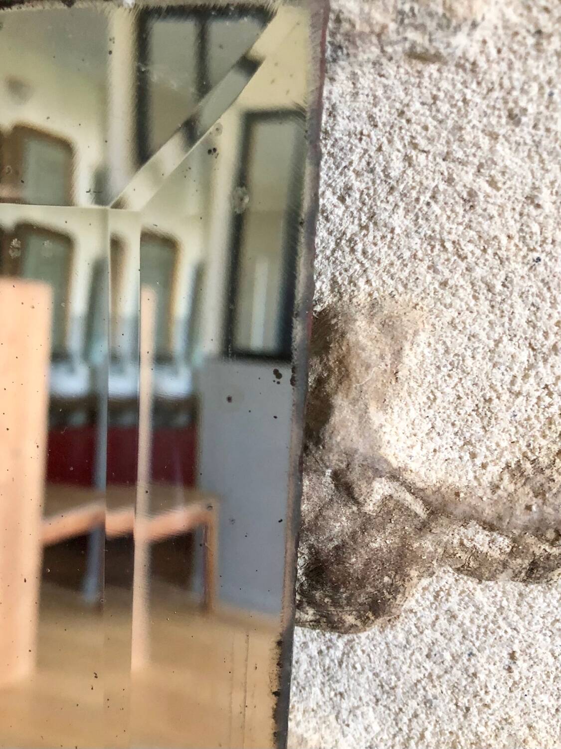 Antique bevelled mirror