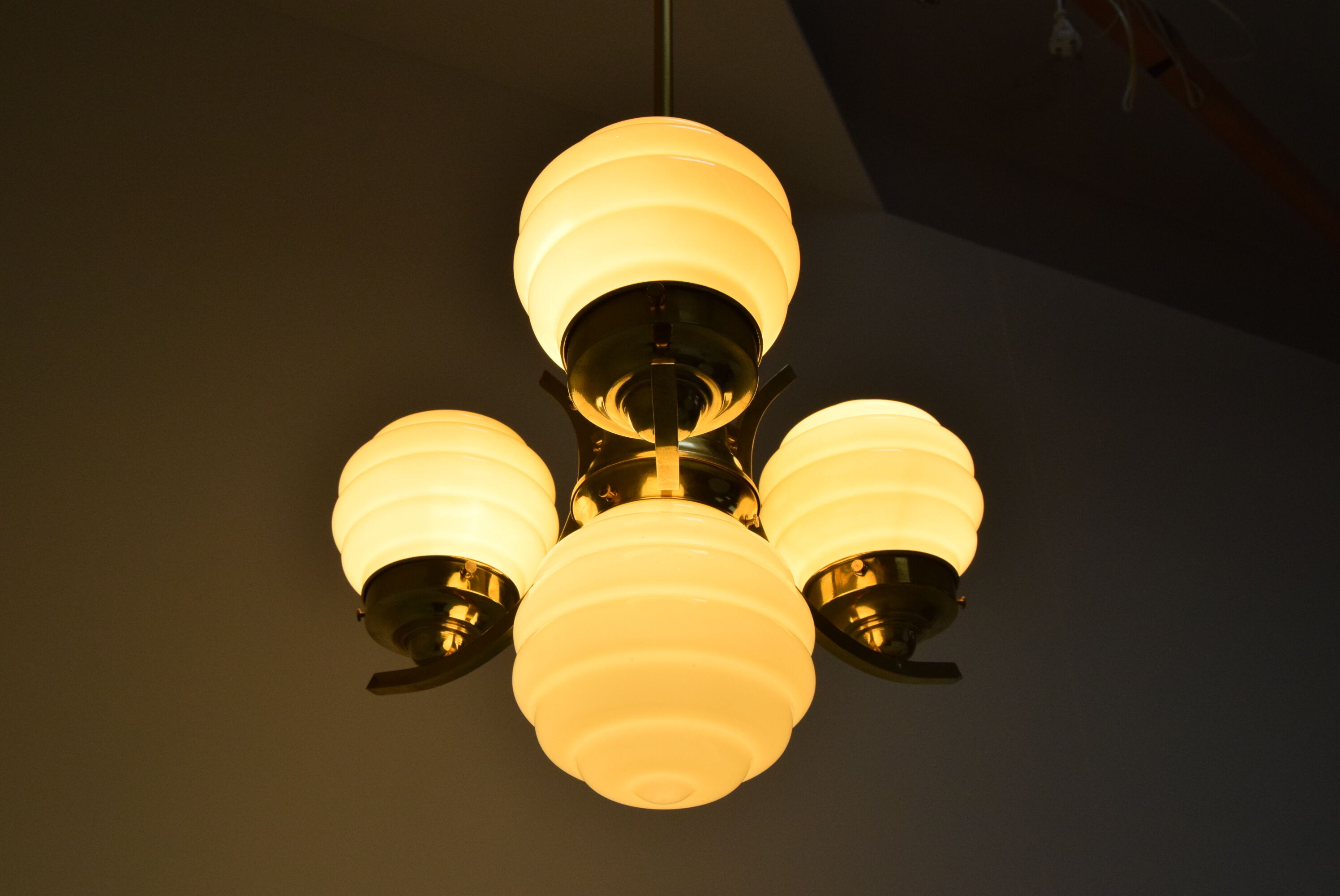 Art deco chandelier Czechoslovakia 1930's