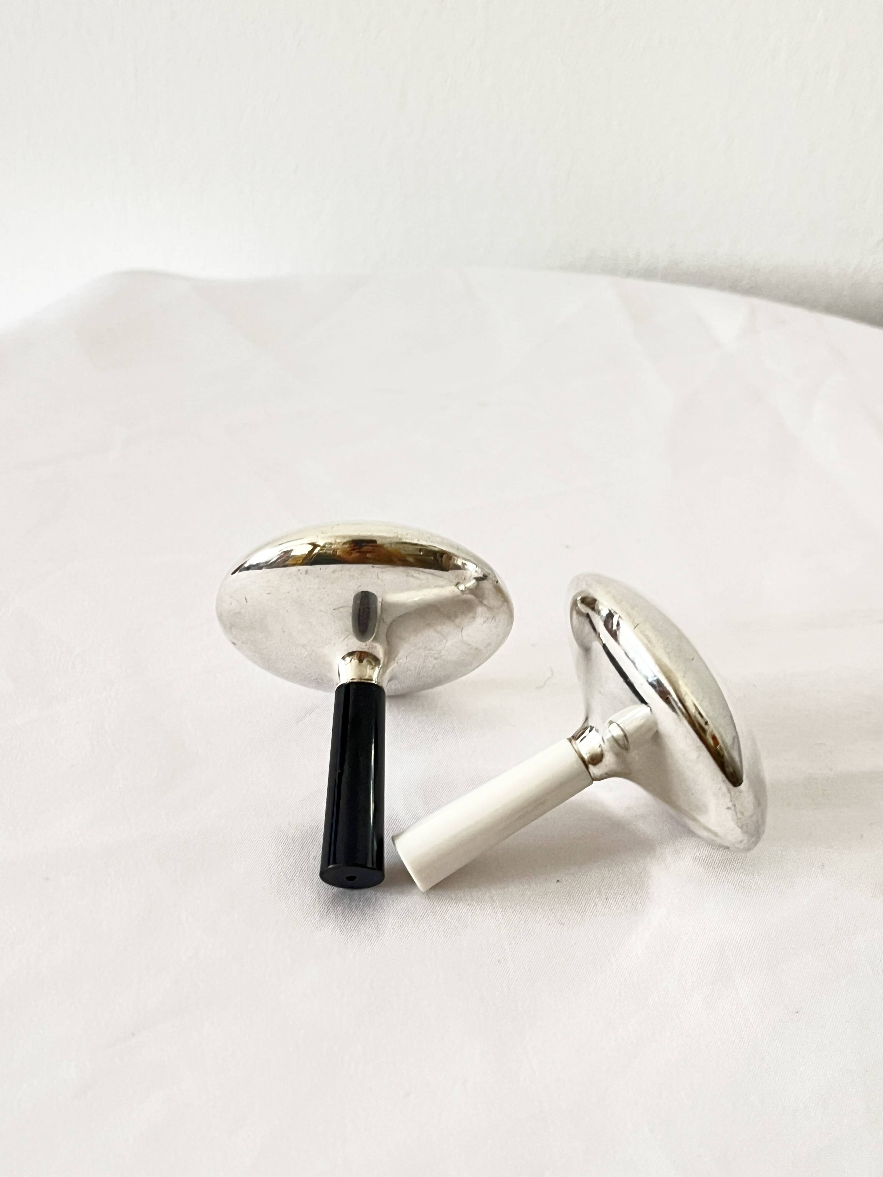 Art Deco Silverplated Salt Pepper shakers, Hjordis Haugaard, Carl Cohr