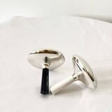 Art Deco Silverplated Salt Pepper shakers, Hjordis Haugaard, Carl Cohr