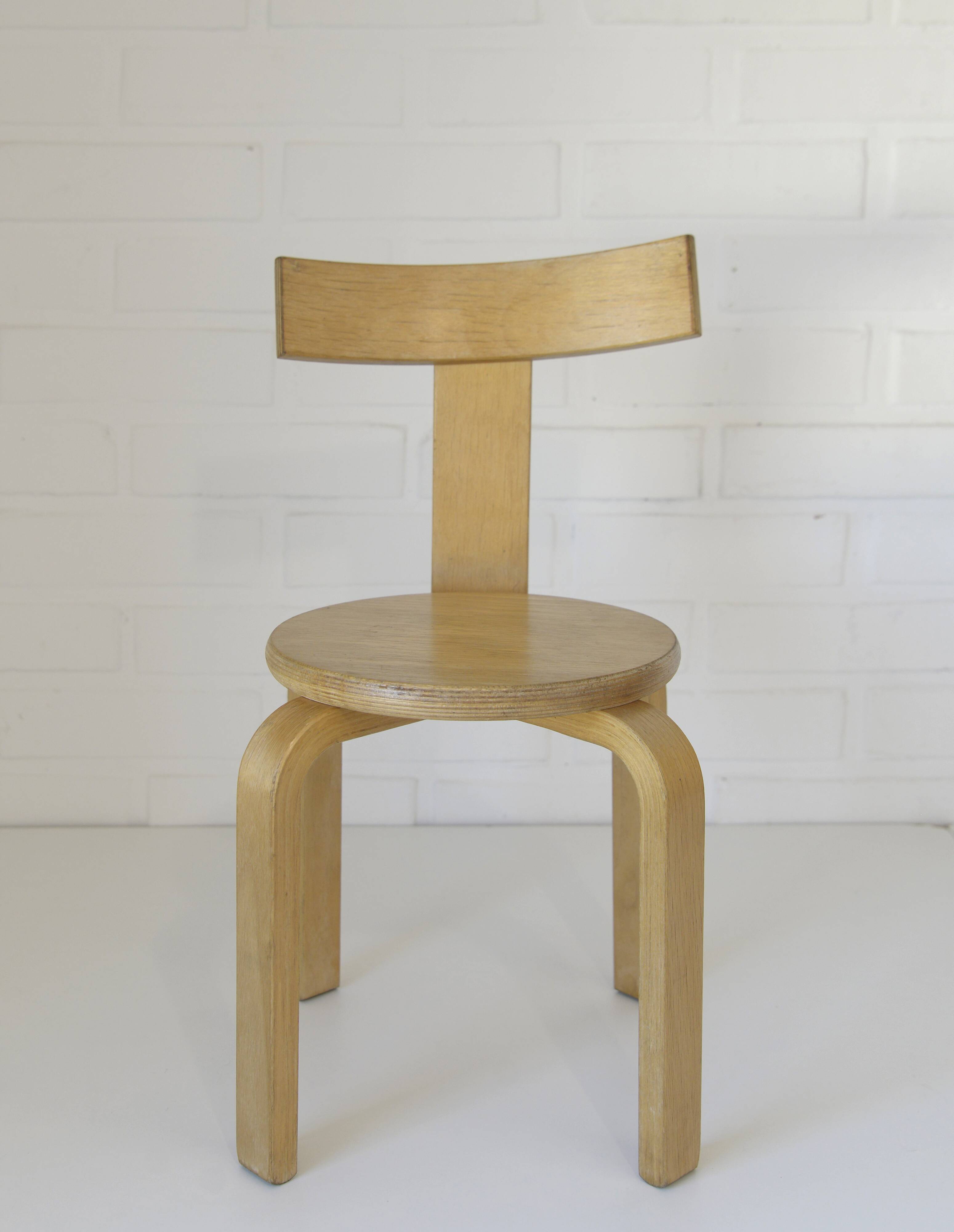 Tabouret en bois vintage, chaise pour enfant scandinave