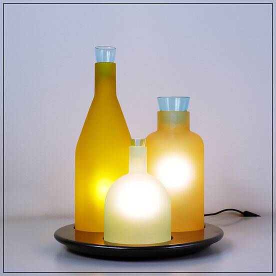 Italian Murano Glass Table Lamp 'Bacco 1-2-3' by Gido Rasati for ITRE - 1980s