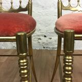 Pair of brass chairs "Chiavari"