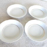 4 hollow dessert plates