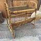 1950s Italian Rattan Side Table