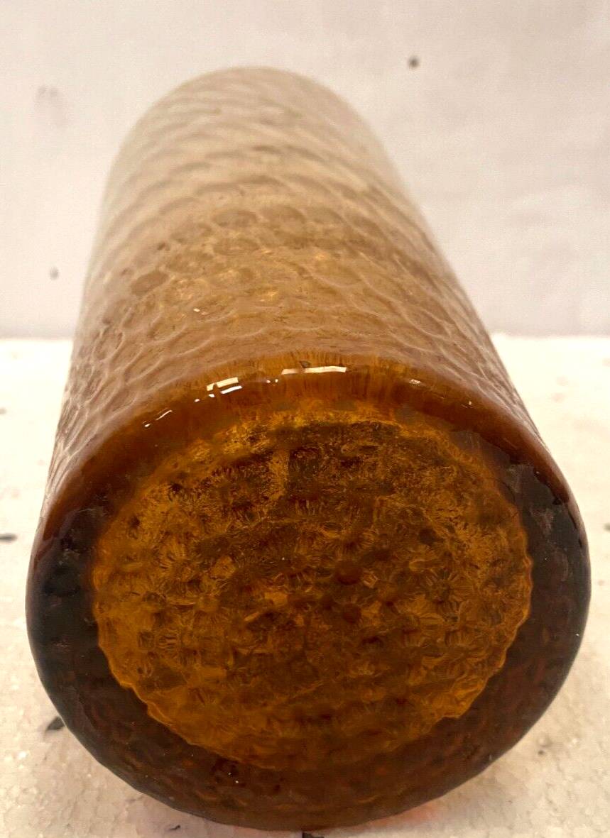 Large conical vase in opaque and wavy glass 20th century