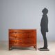 Commode ancienne en acajou 4 tiroirs Italie XIXe siècle