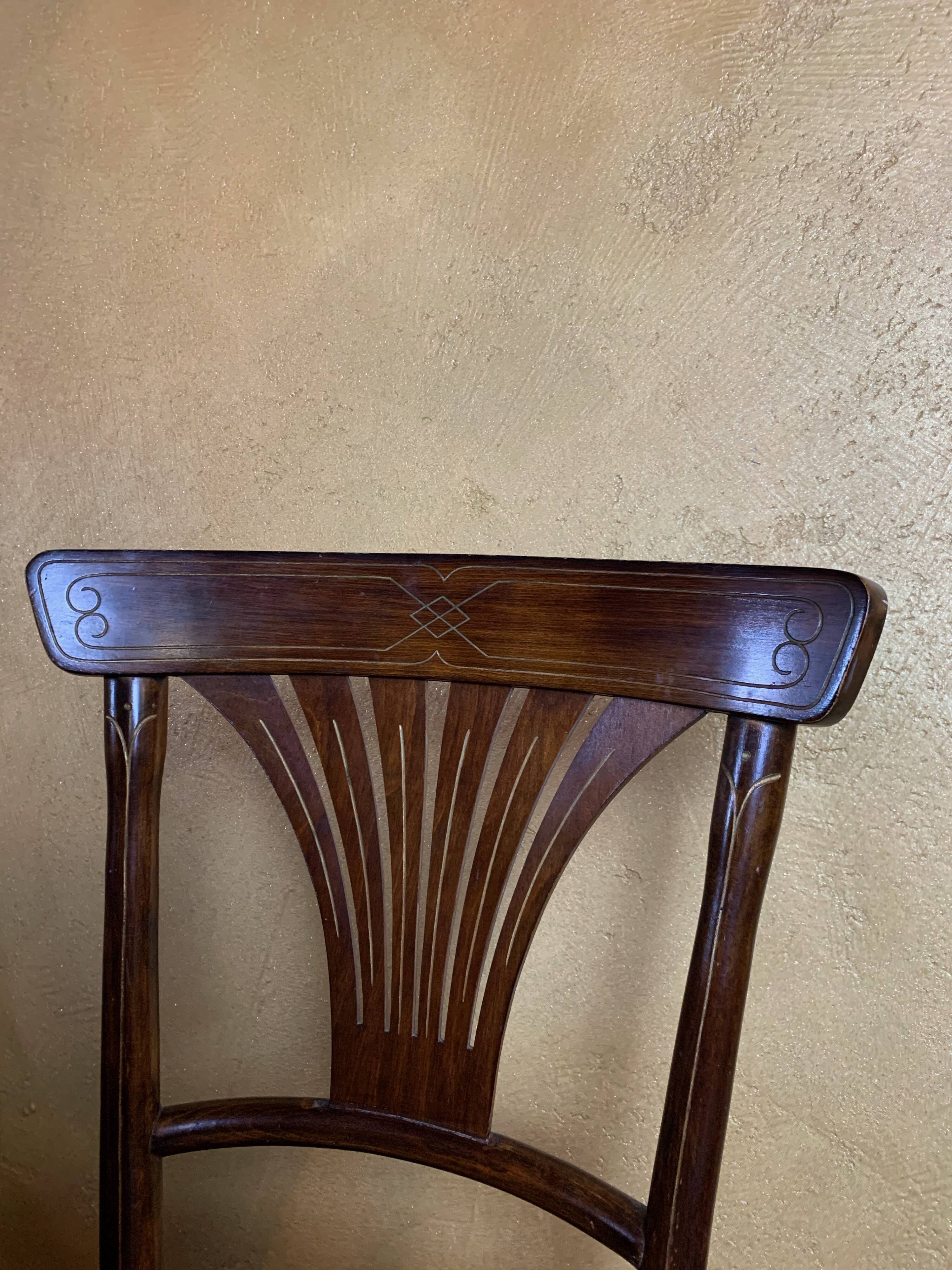 Pair of Art Nouveau chairs