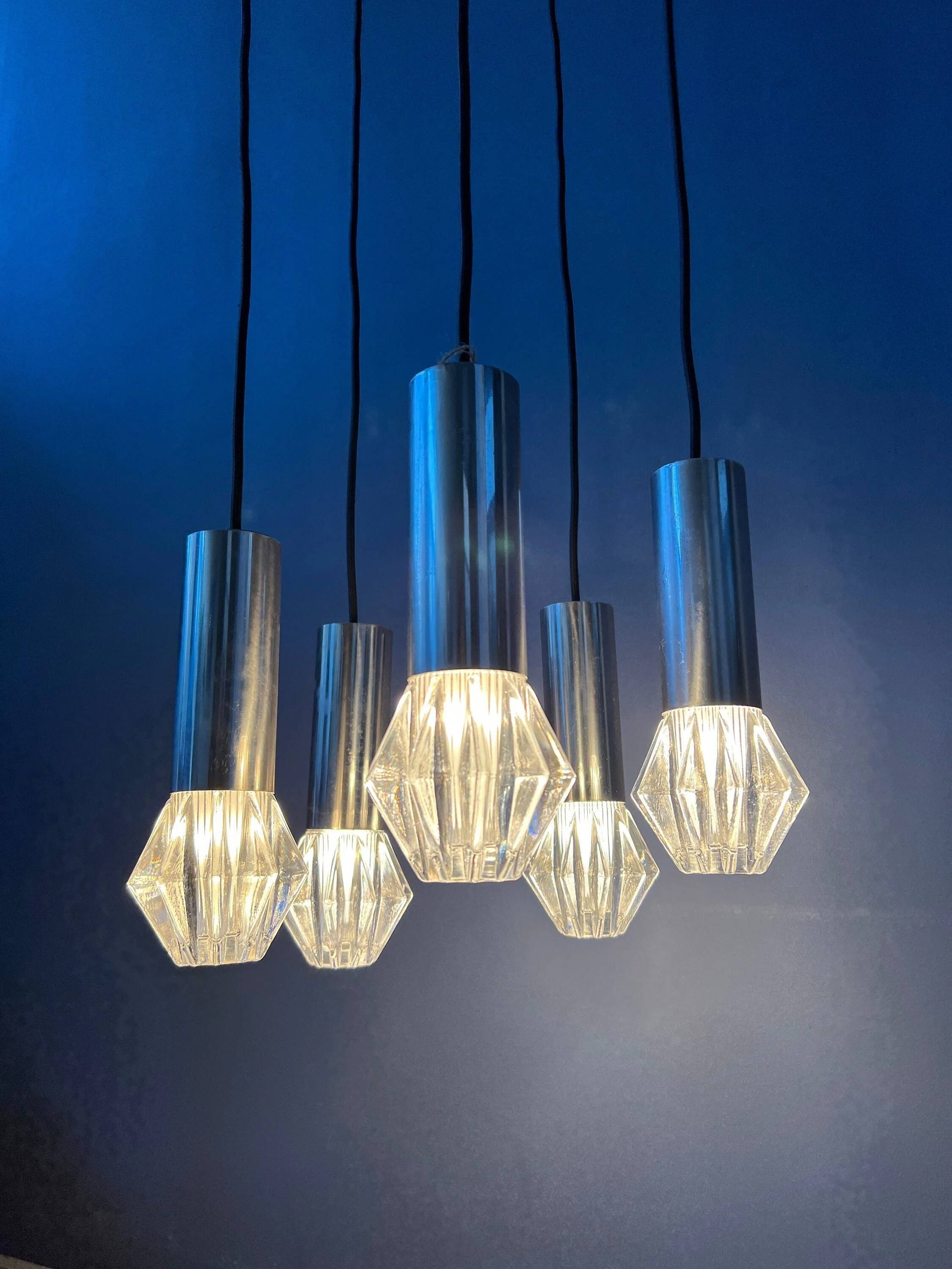 Suspension cascade Space Age Mid-Century / luminaire vintage