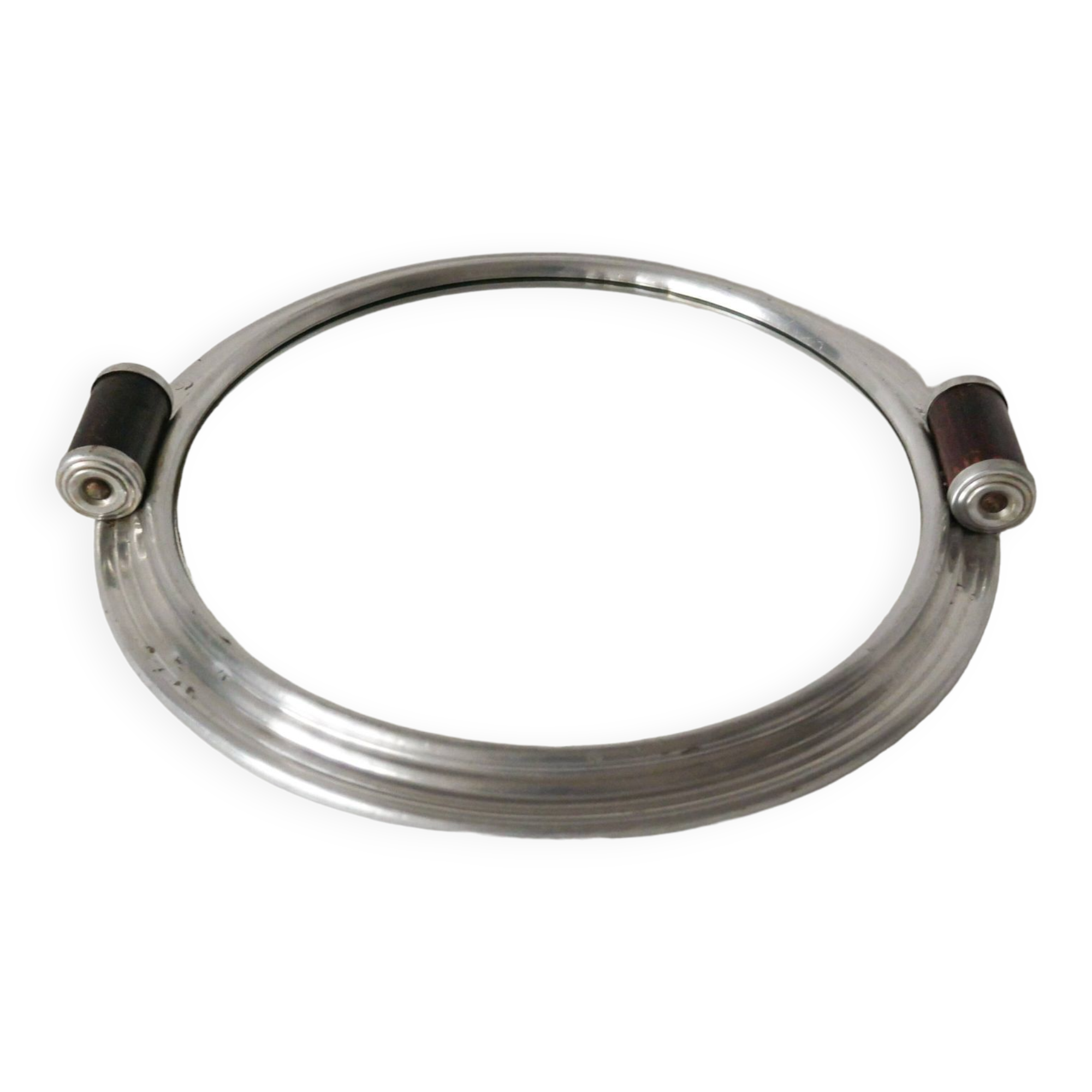 art deco round mirror tray 1930 30 cm