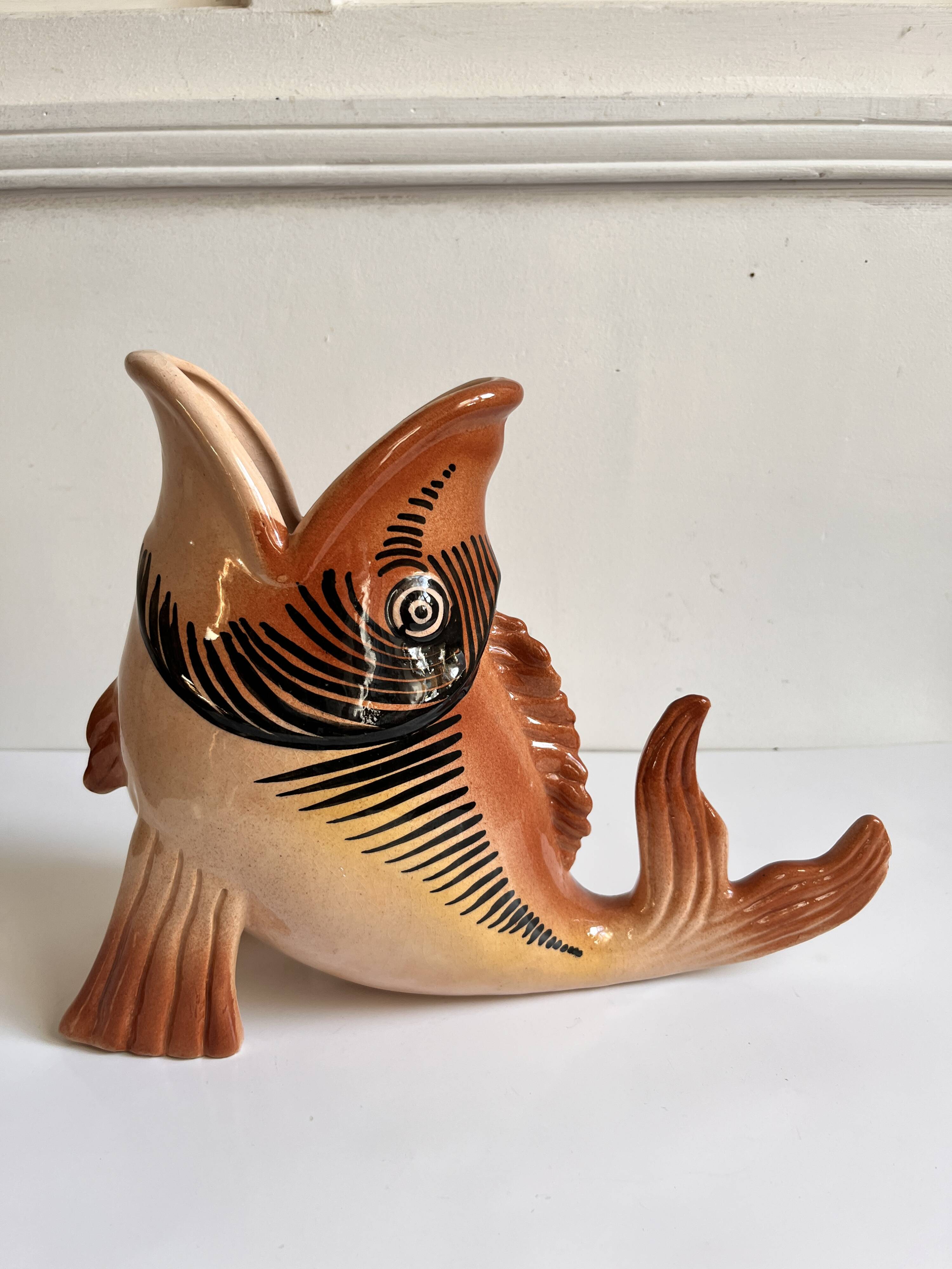 Ceramic fish vase
