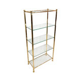 Kesterport Gold Polygonal Etagere Hollywood Regency Mid-century Display Unit 70s