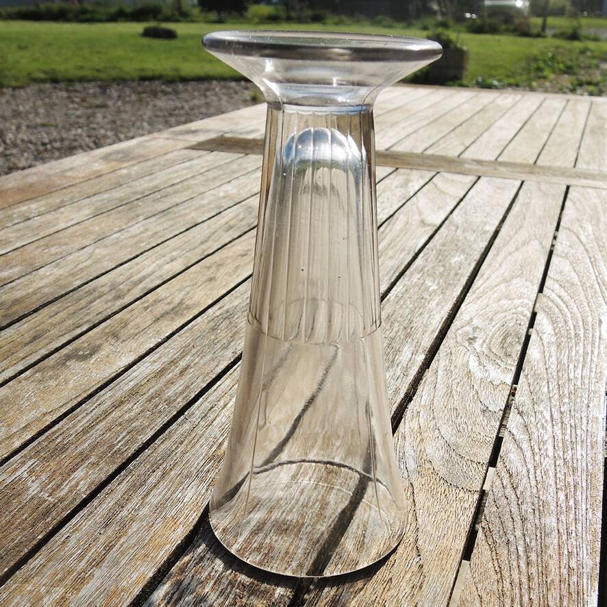 Antique Small Soliflor Vase in Molded Glass