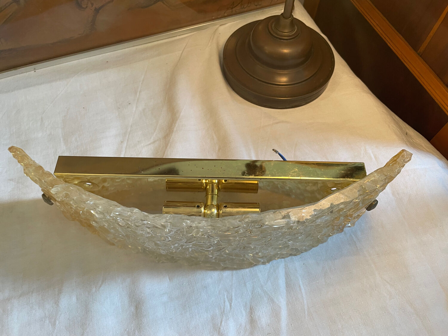 Worked glass wall lamp