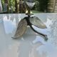 Floral bronze candlestick, Art Nouveau style, 1930s-1940s.