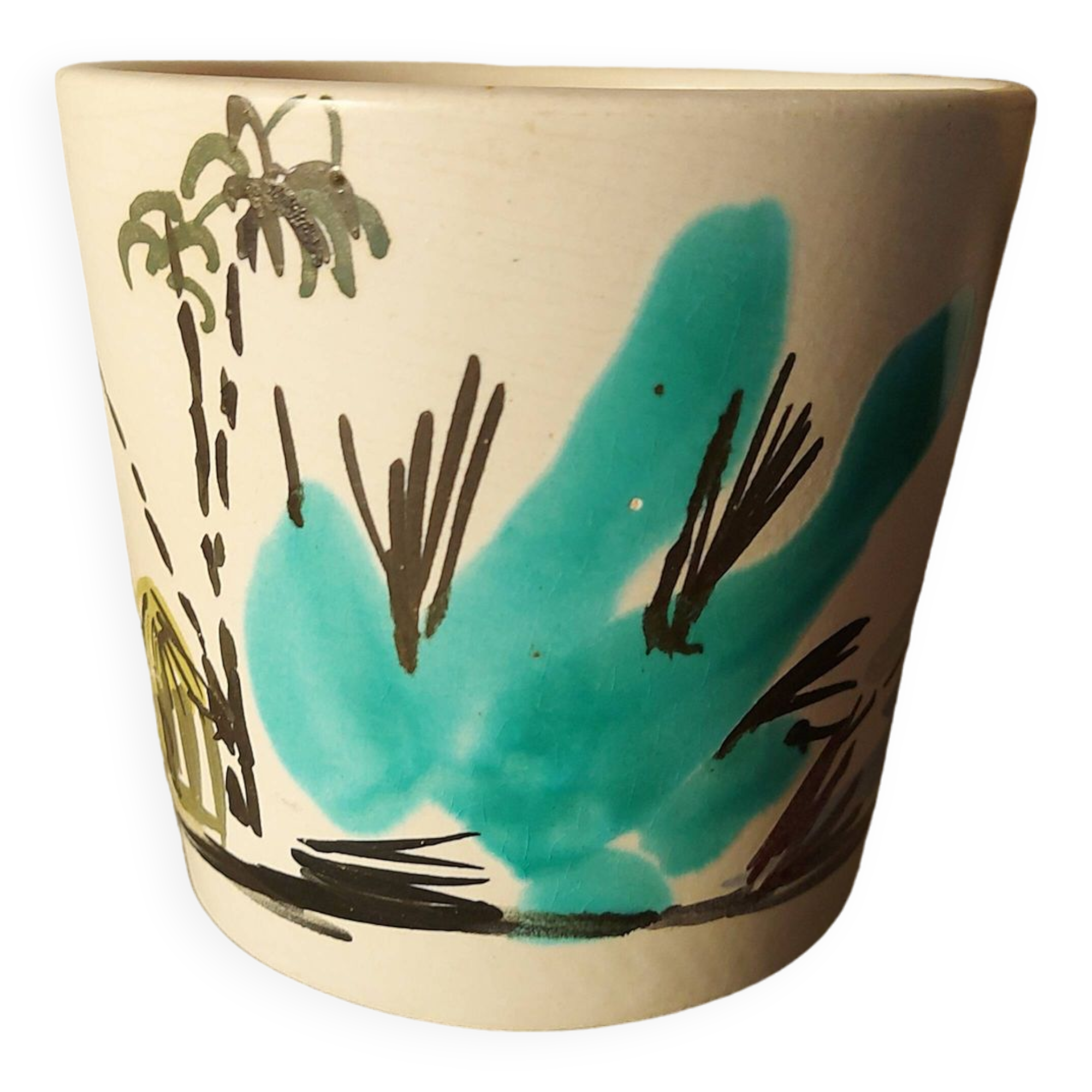 Pot, vintage ceramic pot cover from the 60's