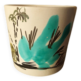 Pot, vintage ceramic pot cover from the 60's