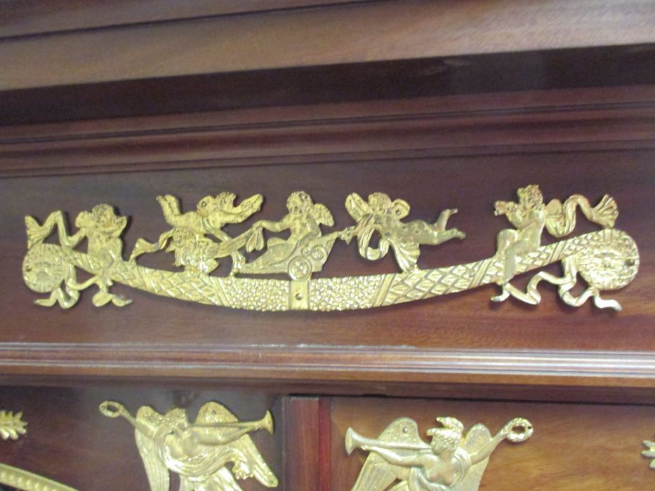 Acajou Library of Cuba Scd Empire decorated with 50 gilded bronzes