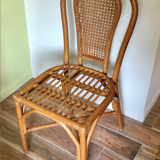 Set of 4 bamboo chairs